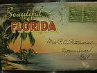 Florida Beautiful Florida Linen Postcard Souvenir Folder 18 Color 
