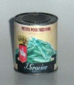 scale large can of WW II French Liberated peas  