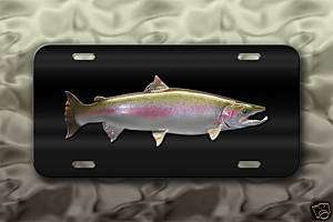 Steelhead salmon license plate trout fishing  