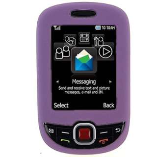 Purple Hard Rubber Phone Case fr Samsung :) Smiley T359  