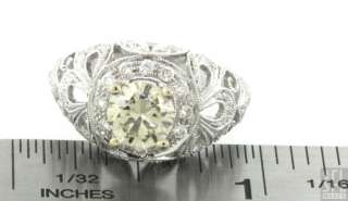 EGL CERTIFIED 18K WHITE GOLD 1.42CT DIAMOND WEDDING RING SIZE 6.75 $ 