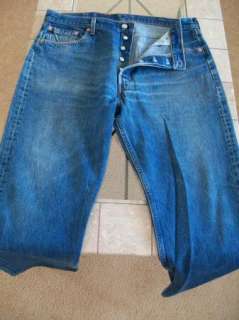 VTG Mens Levis 501xx Button Fly Denim Medium Wash Jeans Pants SIZE 38 