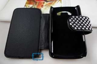 Rhinestone Bling Wallet Case F Blackberry Bold 9700#B98  