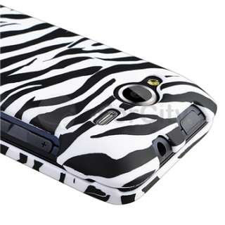 new generic snap on case for htc evo shift 4g white black zebra 