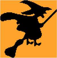 Flying Witch   Halloween   Cross Stitch Pattern Chart  