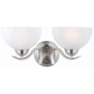   Trevie 2 Light Satin Nickel Wall Sconce 512509 at The Home Depot