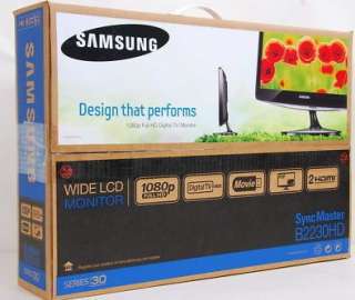 NEW Samsung B2230HD 22 LCD Monitor TV Tuner 1080p Full HD  