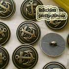 Brass Wave 20mm Metal Buttons Sewing Collectable Craft MB001  