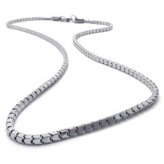 21.6 3mm Mens Silver Tone Stainless Steel Necklace Chain US120718 
