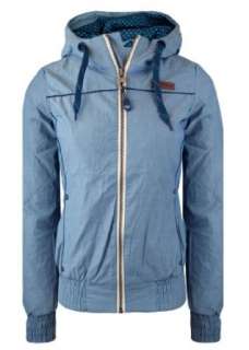 Eight2Nine Damen Jacke Übergangsjacke, mit Kapuze blau melange 