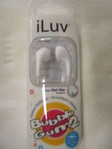 iLuv Bubble Gum iEP205 Flexible EarPhones EarBuds White 639247153912 