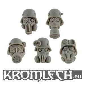 Kromlech Iron Reich Chem Troopers Heads(Orc War 2, ork)  