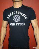 NEW ABERCROMBIE & FITCH AF MUSCLE SLIM FIT T SHIRT NAVY CIRCLE MENS M