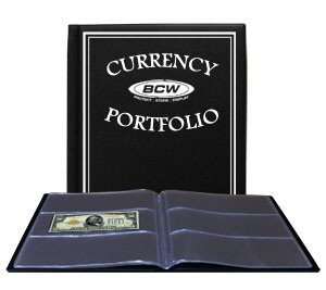 BCW Rigid Currency Folder Black Brand NEW Special  