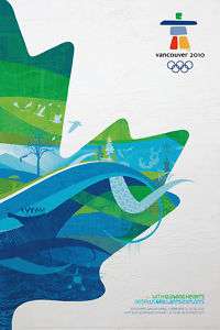 Vancouver 2010 Winter Olympic Maple Leaf Poster  