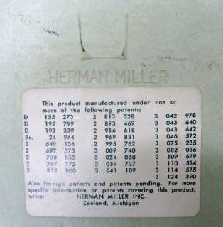 Vintage Herman Miller Upholstered Fiberglass Chair Gray  