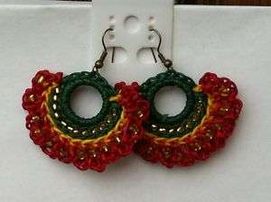 Handmade Crochet Dangle Earrings  