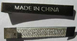 500 WOVEN CLOTHING LABELS, SIZE TAGS MADE IN CHINA  