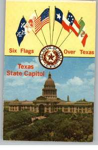 Postcard Six Flags Over Texas..Capitol Austin,TX  