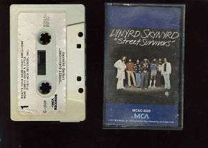 Lynyrd Skynyrd Street Survivors US Cassette paper label  