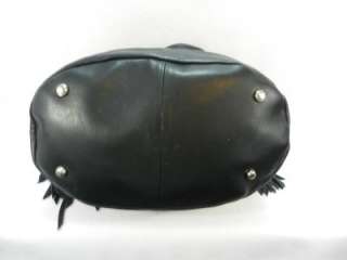   Makowsky Haircalf and Glove Leather Andrea Bucket Hobo Bag w/Fringe