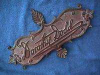 Dorothy Dodd Shoe Co Brass Art Nouveau Advertising Sign  