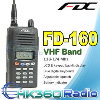 FDC FD 160A VHF 136 174Mhz Radio + Earpiece FD160.  