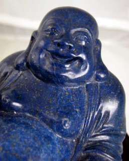 LAPIS LAZULI LAUGHING BUDDHA CARVING 0.95 kilo HUGE  