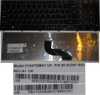   Clavier Qwerty UK Acer AS5810T 5810T 5536G AS5741G 5741G 