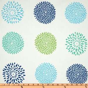  54 Wide Carver Sateen Dahlia Blue/Green Fabric By The 