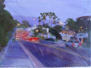   Douglas Miller, Laguna Beach California, Oil Painting Coast Hwy & Main