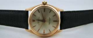 Rolex Vintage Oyster Perpetual Mens 18kt Rose Gold Dress Watch 1002 