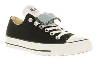 Converse All Star Ox Low Double Tongue Black Lead St Trainers Shoes 