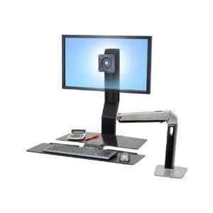  NEW Ergotron WorkFit A Single HD with Worksurface+ (Flat 