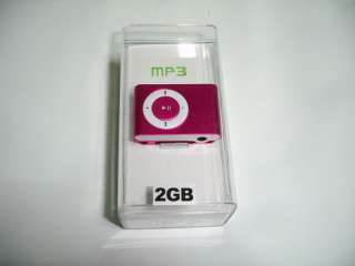 Generic 2 GB Mini  Player with Clip PINK US Seller  