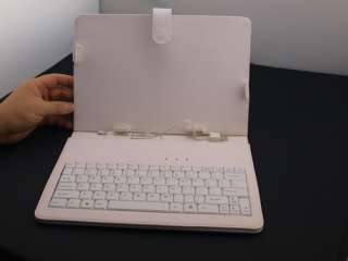   White Color Leather case mini Keyboard for 10 inch Tablet PC  