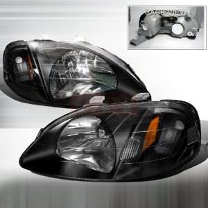 Honda Honda Civic Jdm Headlights/ Head Lamps   Black Euro Style 