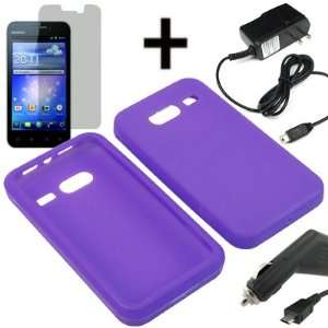   4G M920 + LCD + Car + Home Charger  Purple Cell Phones & Accessories