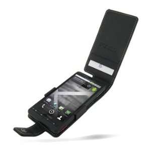    PDair Black Leather Flip Style Case for Motorola Droid Electronics