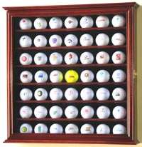 PGA 49 Golf Ball Display Case Rack w/Glass Door  