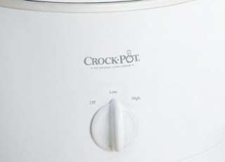 Rival SCR200 W Crock Pot Classic 2 Qt Slow Cooker White 048894032363 