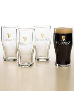Luminarc Guinness Gold Logo Pint Glass, Set of 4   Beer Glasses 