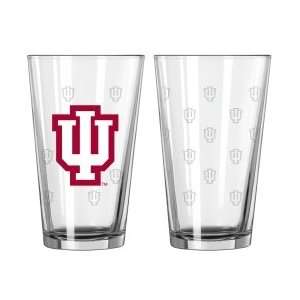    Indiana Hoosiers Satin Etch Pint Glass Set