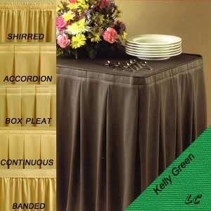  1 Foot 1 Foot Kelly Green Wholesale Table Skirting by Foot 