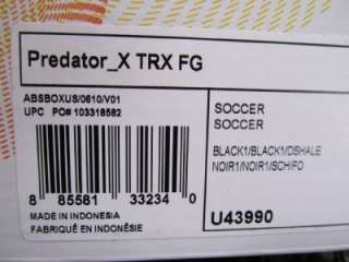 Adidas Predator X TRX FG Soccer Cleats BLACK $220 Predator_X U43990 