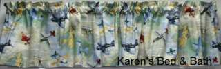 Airplane Military Fighter Jet Plane Curtain Valance NEW  