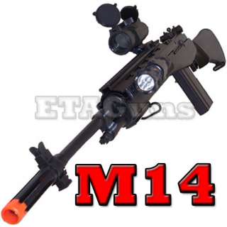 New 44 AGM Airsoft Black Heavy M14 Spring Bolt Action Sniper Rifle 