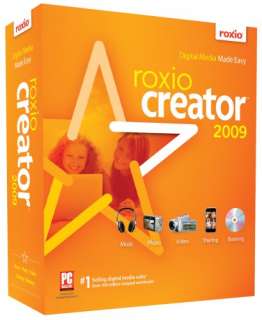 Roxio Creator 2009 CD DVD Music Photo Video Software  
