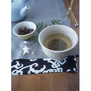  Chai Tea in Tea Bowl, Star Anise Behind Photographic 