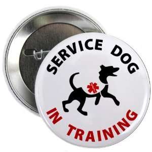  TRAINING SERVICE DOG ANIMAL Medical Alert 2.25 Pinback 